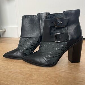 Tibi Black Leather Boots